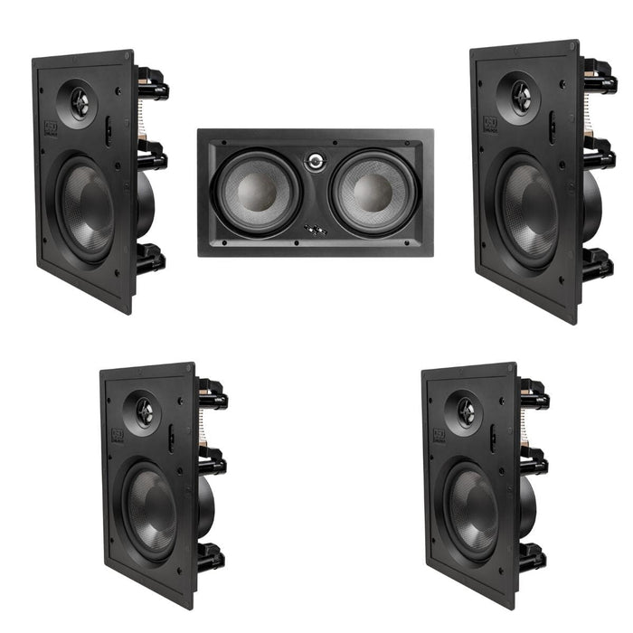 OSD Audio 4 x T63 + 1 x T63LCR 5.0 Surround Sound Speaker Bundle Surround Sound Speaker Packages OSD Audio 