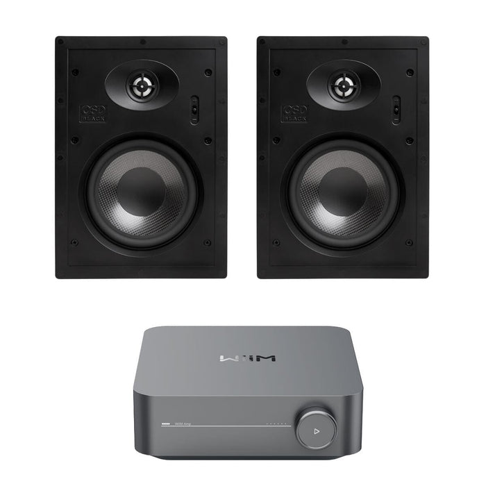 WiiM AMP + OSD Audio T63 In Wall Speakers (Pair) In Wall Speaker Systems OSD Audio 